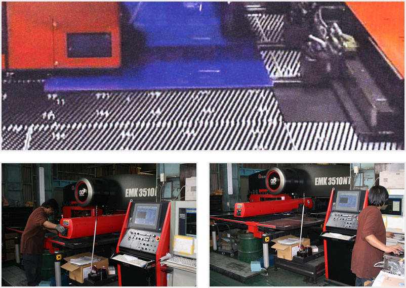 穴あけ加工(NCタレットパンチプレス)イメージ